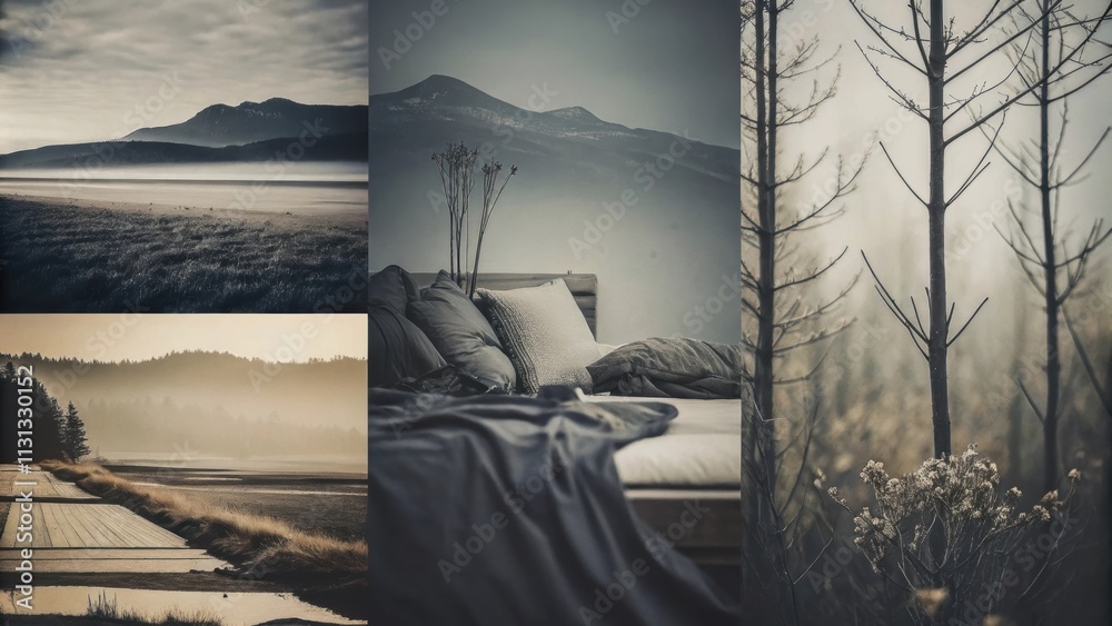 Aufkleber a subtle mix of earthy tones and soft grays enhance the calming ambiance.