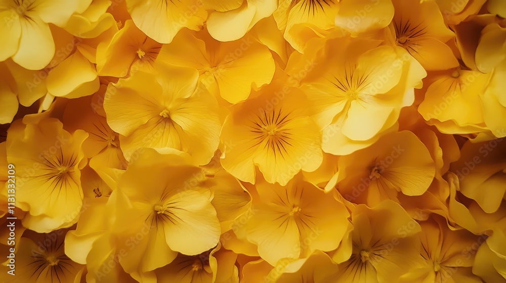 Poster Vibrant yellow flower close-up creating a bright and cheerful background for various design projects and nature-themed visuals