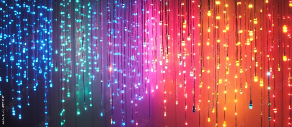 Aufkleber Vibrant abstract background of colorful festive lights creating a joyful and enchanting atmosphere for celebrations and events