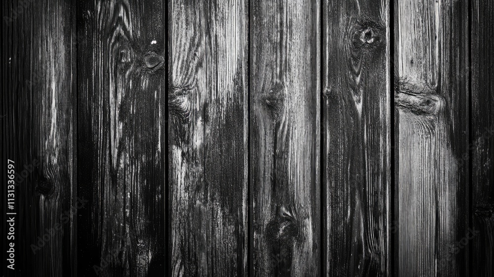 Fototapete textured black and white wooden planks creating a rustic and atmospheric background for design or ph