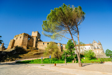Templar Castle of Tomar, year 1162, national monument, Tomar, Santarem district, Medio Tejo, Centro...