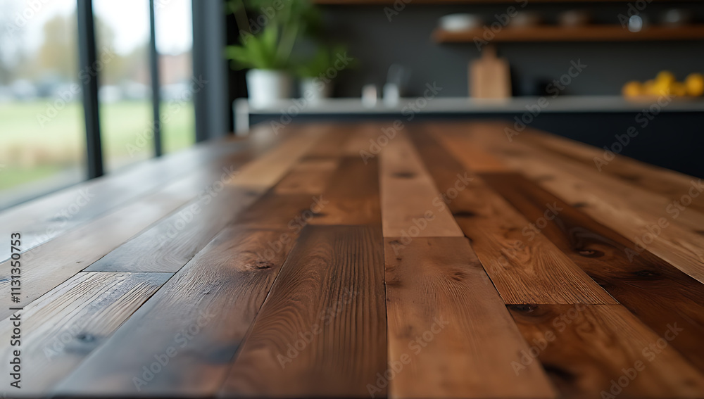 Aufkleber a beautiful dark wood texture is featured in an abstract design on a blurred counter island near a g