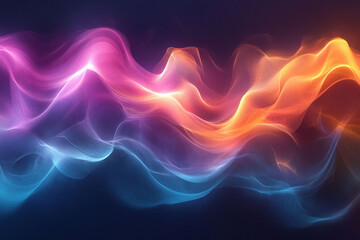 Obraz premium Abstract Cosmic Light Waves with Vibrant Colors and Ethereal Glow