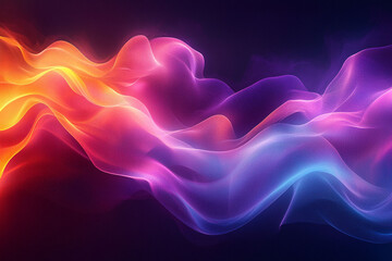 Obraz premium Abstract Cosmic Light Waves with Vibrant Colors and Ethereal Glow