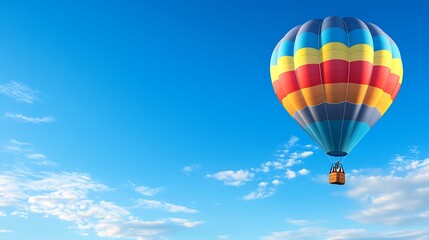 Obraz premium A vibrant, colorful hot air balloons over a picturesque landscape