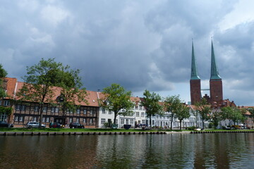 Fototapeta premium Trave in Lübeck