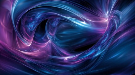 Abstract digital background with futuristic wave patterns in dark blues and purples