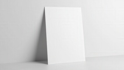 Naklejka premium Printable paper mockup highlighting a clean A4 sheet with realistic texture and edges, set on a minimalistic surface for professional use
