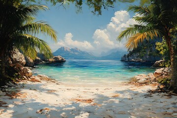Beautiful picture of the beach sea and tropics