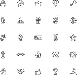 Fototapeta premium Achievement Icons Awards, Success, Rewards, Victory, Triumph, Stars, Prizes, Trophies, Celebration, 