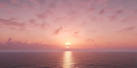 Obraz premium Ombre sky with soft pink hues transitioning into pale peach at the horizon , gentle transition, calming ambiance, natural tones