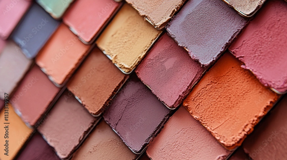 Poster a vibrant assortment of roof tiles showcases a beautiful palette of colors, each tile uniquely textu