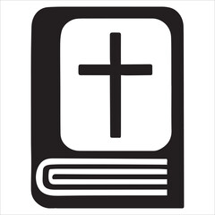 Obraz premium Book icon set. Simple book symbol. Bible icon. Bible book design