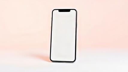 "Black Smartphone Blank Screen AI Photo