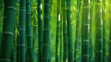 Obraz premium Zen Garden Tranquility. Serene bamboo forest in a Japanese garden