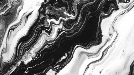 Black and white 4k texture. Minimal clean modern wallpaper. Perfect background with abstract fluid shapes.