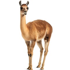 A vicua isolated on white background.