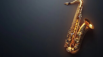 Golden saxophone isolated on transparent backgroundGolden saxophone isolated on transparent background