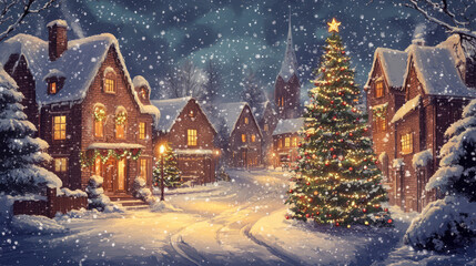 Fototapeta premium Celebrate Christmas festival decoration in december. Christmas celebration atmosphere. x mas backgroud with copyspace for text