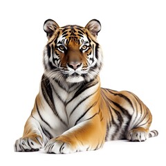 Obraz premium Beautiful tiger isolated on white background.