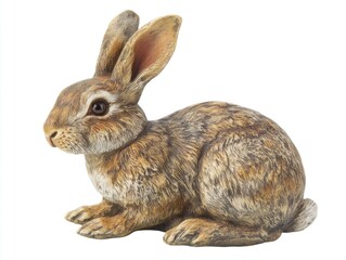 Obraz premium Brown and white rabbit figurine