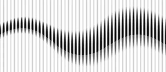 Abstract art geometric background with vertical lines. Optical illusion with waves and transition. © Mykola Mazuryk