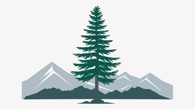Isolated Pine Tree Vector Illustration