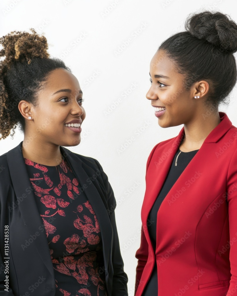Poster receptionist sharing office procedures during a discussion in a modern corporate setting