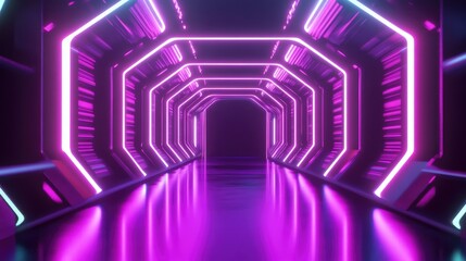 Abstract futuristic techno vibes in neon