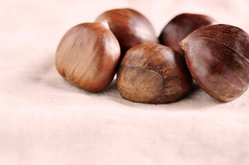 Chestnuts  fruit studio shot