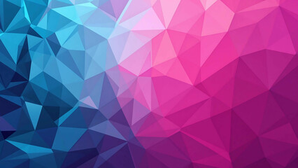 Obraz premium Blue Pink Polygonal Abstract