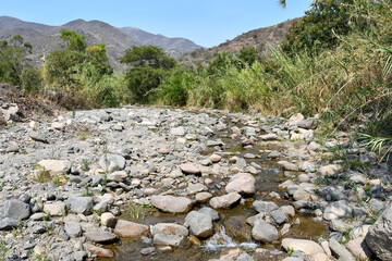 River in retreat due to climate crisis