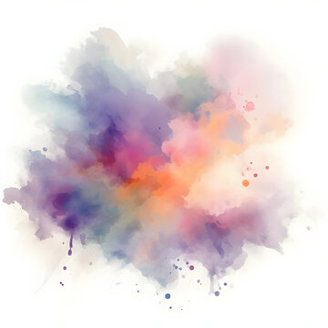 Watercolor Splash with gradient effect Bright colorful watercolor grunge