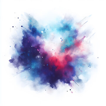 Watercolor Splash with gradient effect Bright colorful watercolor grunge