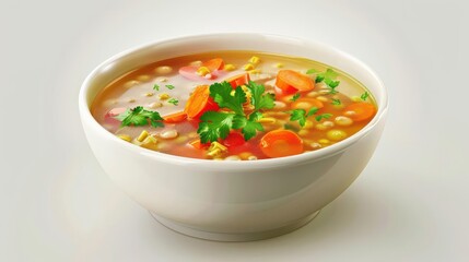 Fragrant Asian Chicken Noodle Soup. Traditional homestyle Asian soup recipe concept