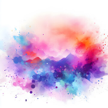 Watercolor Splash with gradient effect Bright colorful watercolor grunge