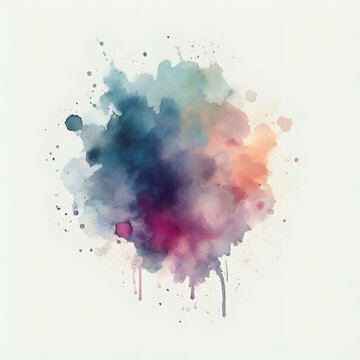 Watercolor Splash with gradient effect Bright colorful watercolor grunge