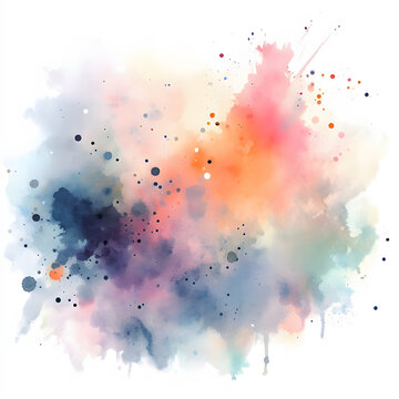Watercolor Splash with gradient effect Bright colorful watercolor grunge