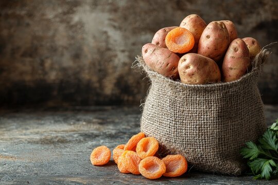 sweet potatoes and dried fruit