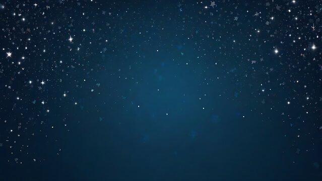falling  golden flacks on blue background
