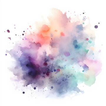 Watercolor Splash with gradient effect Bright colorful watercolor grunge