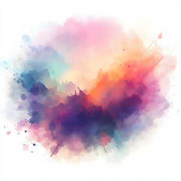 Watercolor Splash with gradient effect Bright colorful watercolor grunge