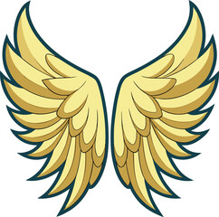 Obraz premium Wings silhouette design elements. Angel wings