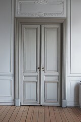 Obraz premium Elegant Double Doors In A Classic Room Setting