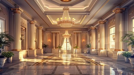 Obraz premium Opulent Elegance. Luxurious Interior Design Concept