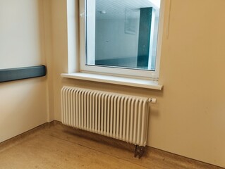 white window with radiator