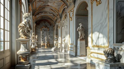 Fototapeta premium Harmonious Elegance. A fusion of architectural beauty and artistic mastery