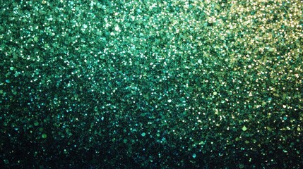 Fototapeta premium Shimmering Green Glitter Background with Gradient