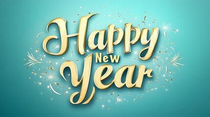 Celebrate joyfully with colorful confetti and cheerful wishes for a bright New Year.