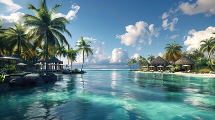 Fototapeta premium Serenity in Nature. Tranquil coastal scenery